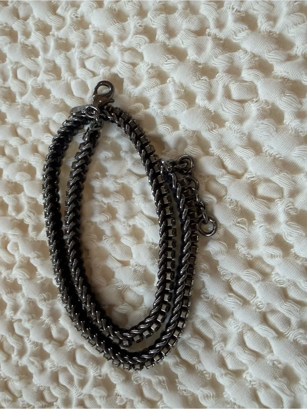 Stella & Dot Black Studded Leather Wrap Bracelet
